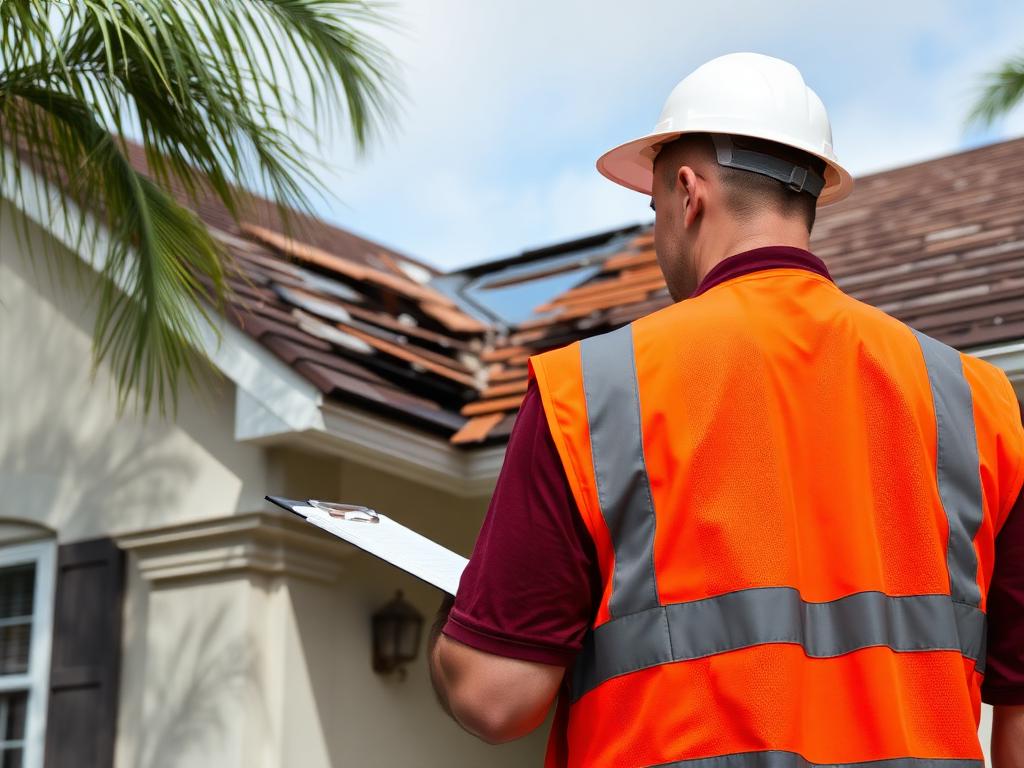 Licensed UDS public adjuster inspecting fire damaged Florida property